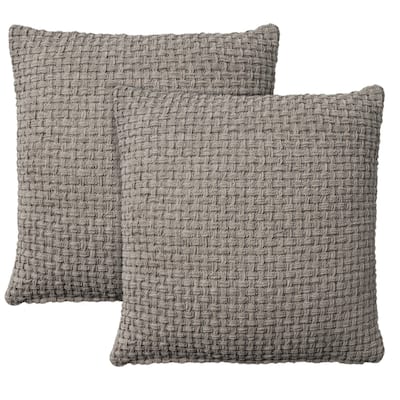 Mina Victory Lifestyle Woven Chenille 18" x 18" Set of 2 Indoor Throw Pillow