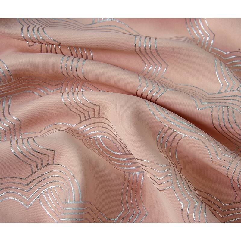 Jansen Geometric Blackout Window Curtain Panel 90 inches