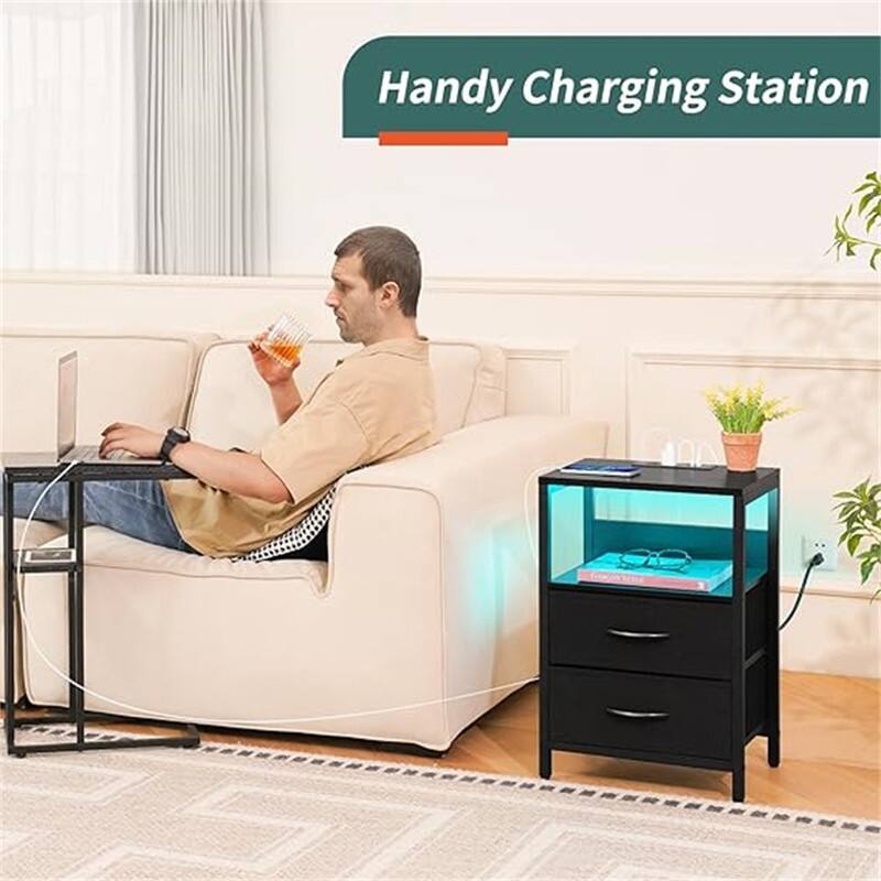 Nightstand with Charging Station
