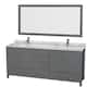 Option Dark Gray / White Carrara Marble Top / Brushed