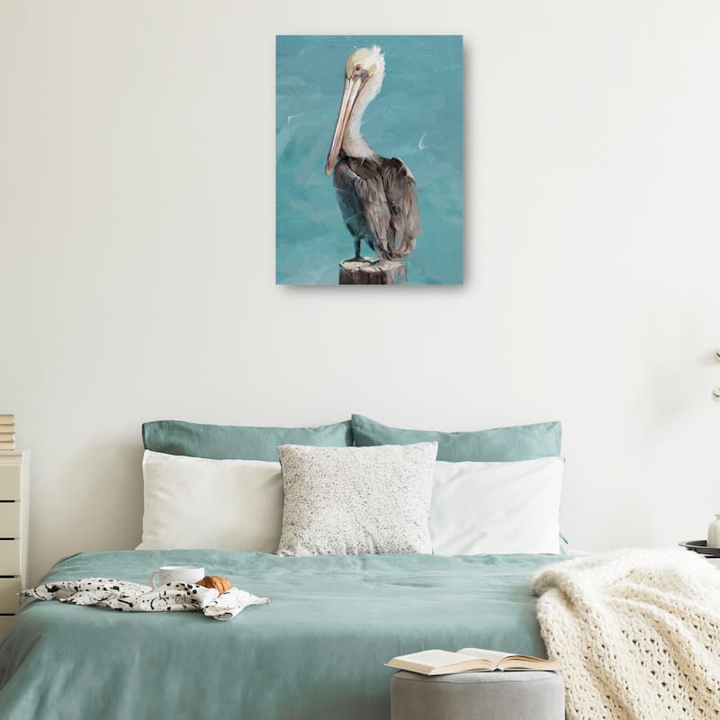 Pelican Perch II By Studio Arts Canvas Art Print