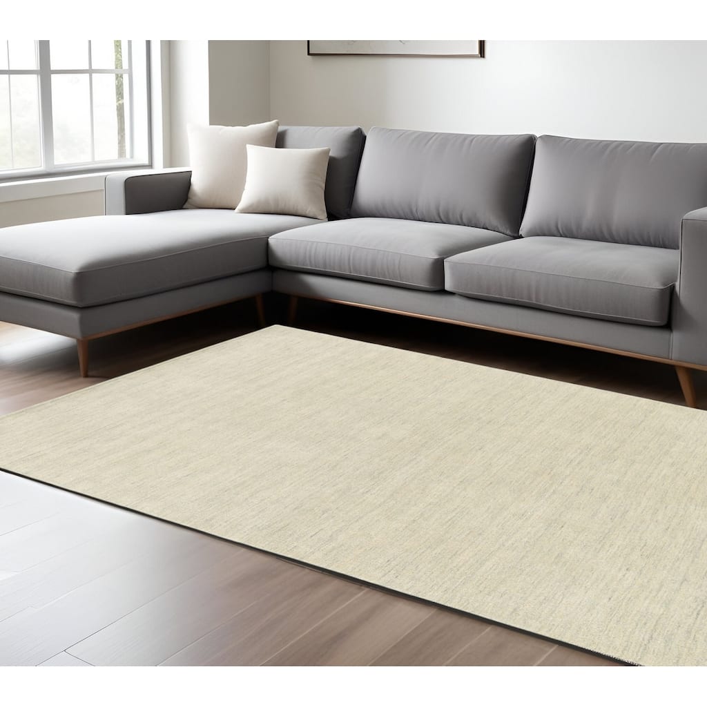 HomeRoots Solid Color Modern Rectangle Area Rug - 120.08 in. x 96.06 in. x 0.59 in.