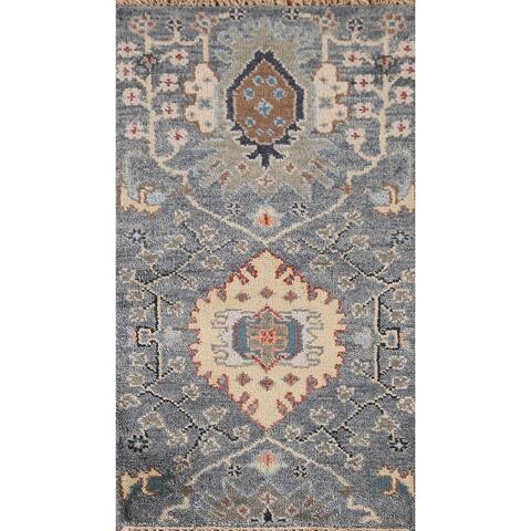 Geometric Heriz Serapi Oriental Rug Handmade Wool Carpet - 2'0"x 4'0"