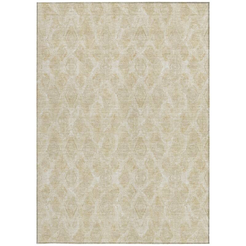 HomeRoots Geometric Traditional Rectangle Outdoor Rug