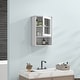 preview thumbnail 19 of 23, Bathroom Wall Mounted Adjustable Hanging Storage Medicine Cabinet - 14" x 7" x 20" (W x D x H)