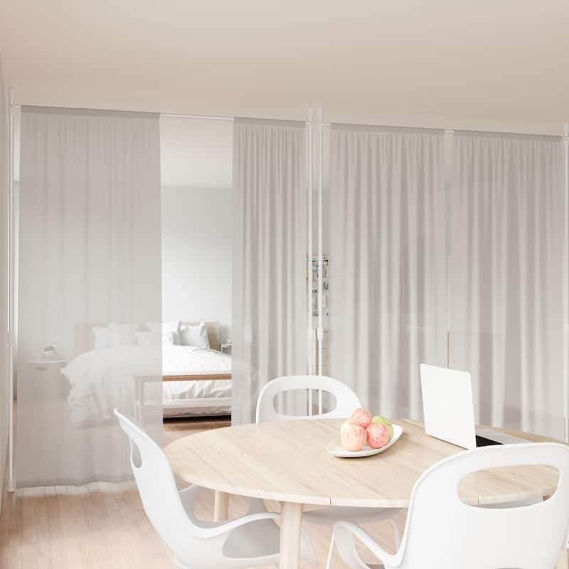 Expandable Curtain Rod Room Divider - Tension Rod for Windows & Spaces - Adjustable Length 7-10ft - M