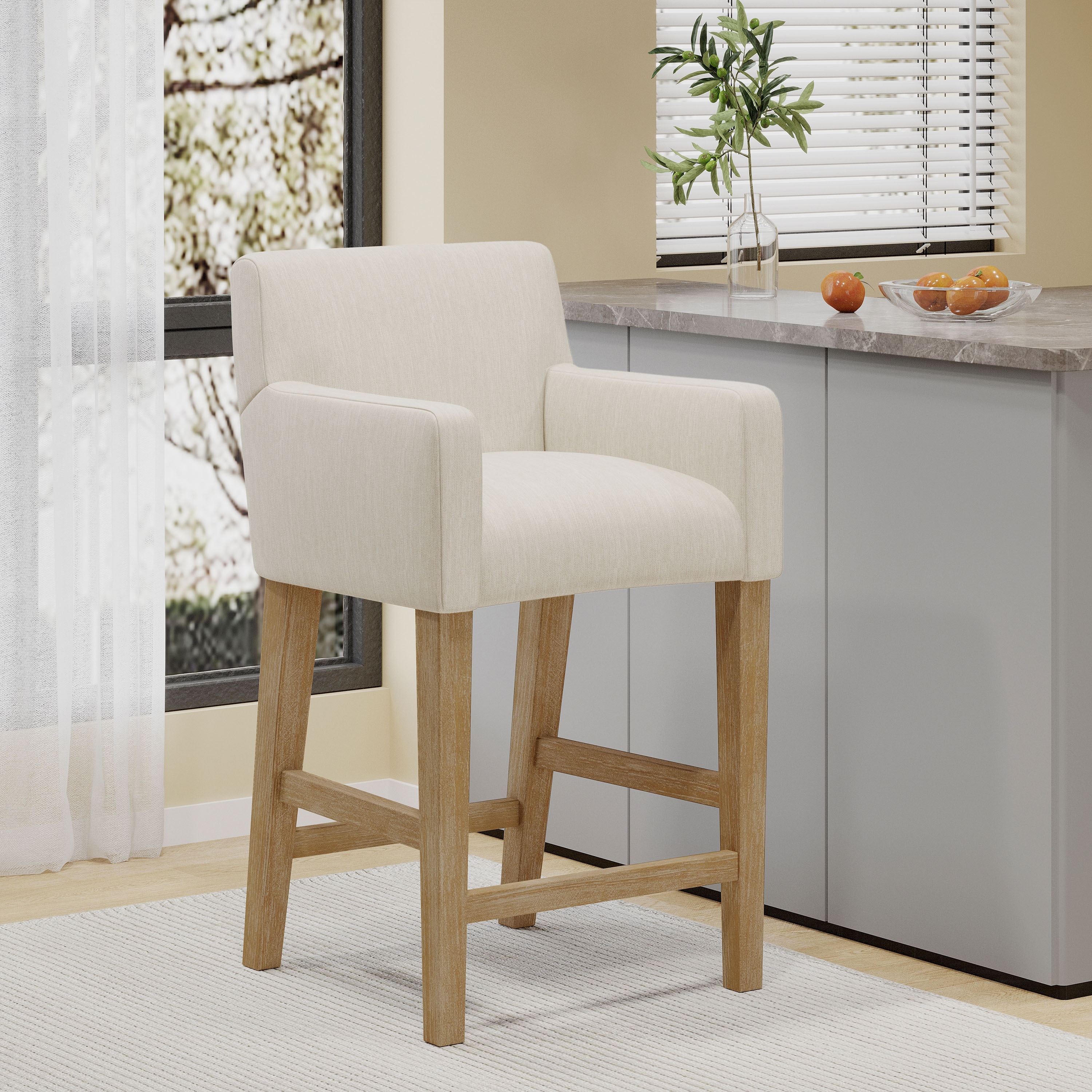 Armga Upholstered 26 inch Counter Stool by Christopher Knight Home