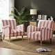 preview thumbnail 4 of 48, HULALA HOME Seip Modern Striped Arm Chair with Spindle Wood Legs Set of 2