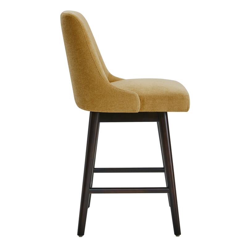 Spruce & Spring Hazel Upholstered Counter Height Swivel Barstool with Back