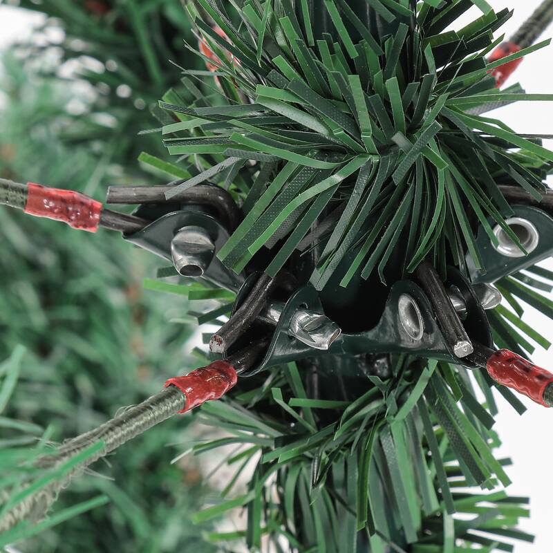 6ft Christmas Tree Artificial Full Xmas Trees with 150pcs LED 35.00"L