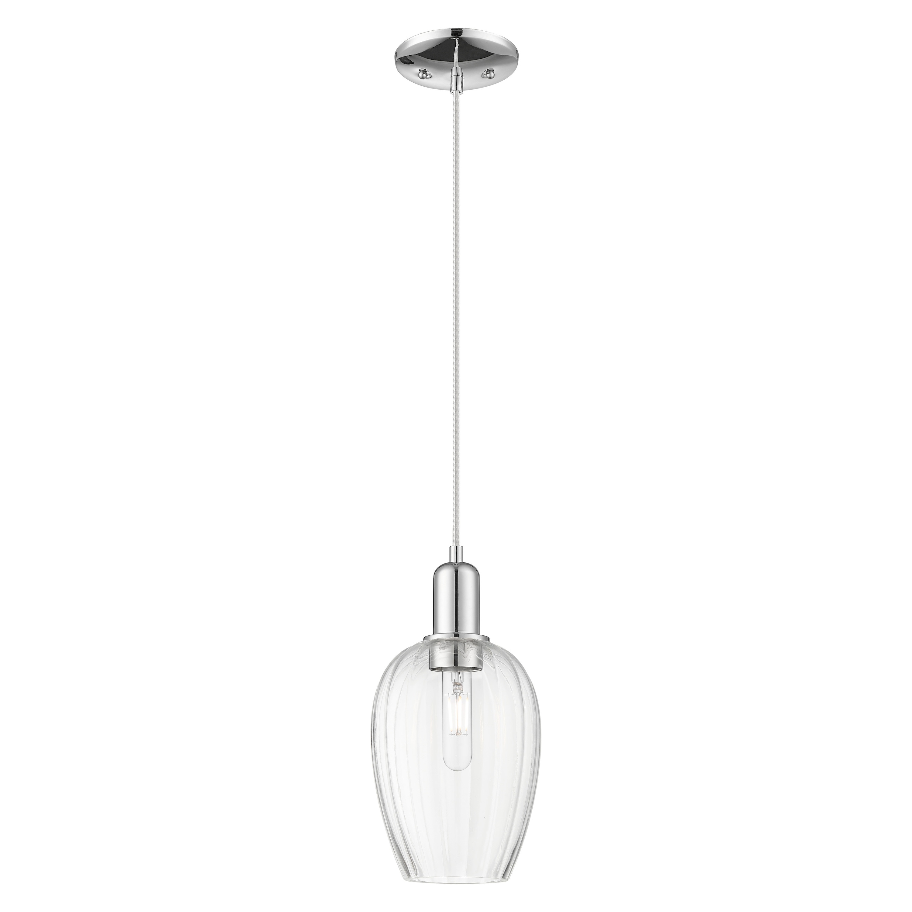 Innovations Lighting Downtown Urban - Preston - 1 Light 6" Flute Shade Cord Hung Mini Pendant