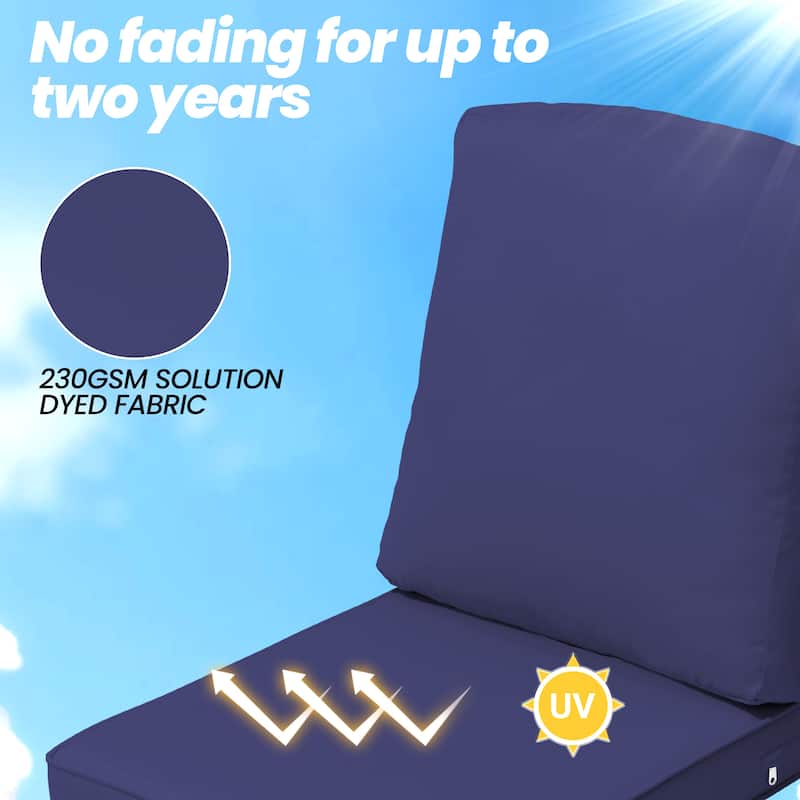 21 W x 22 D in. Deep Seat Outdoor Cushion Set by Crestlive Products