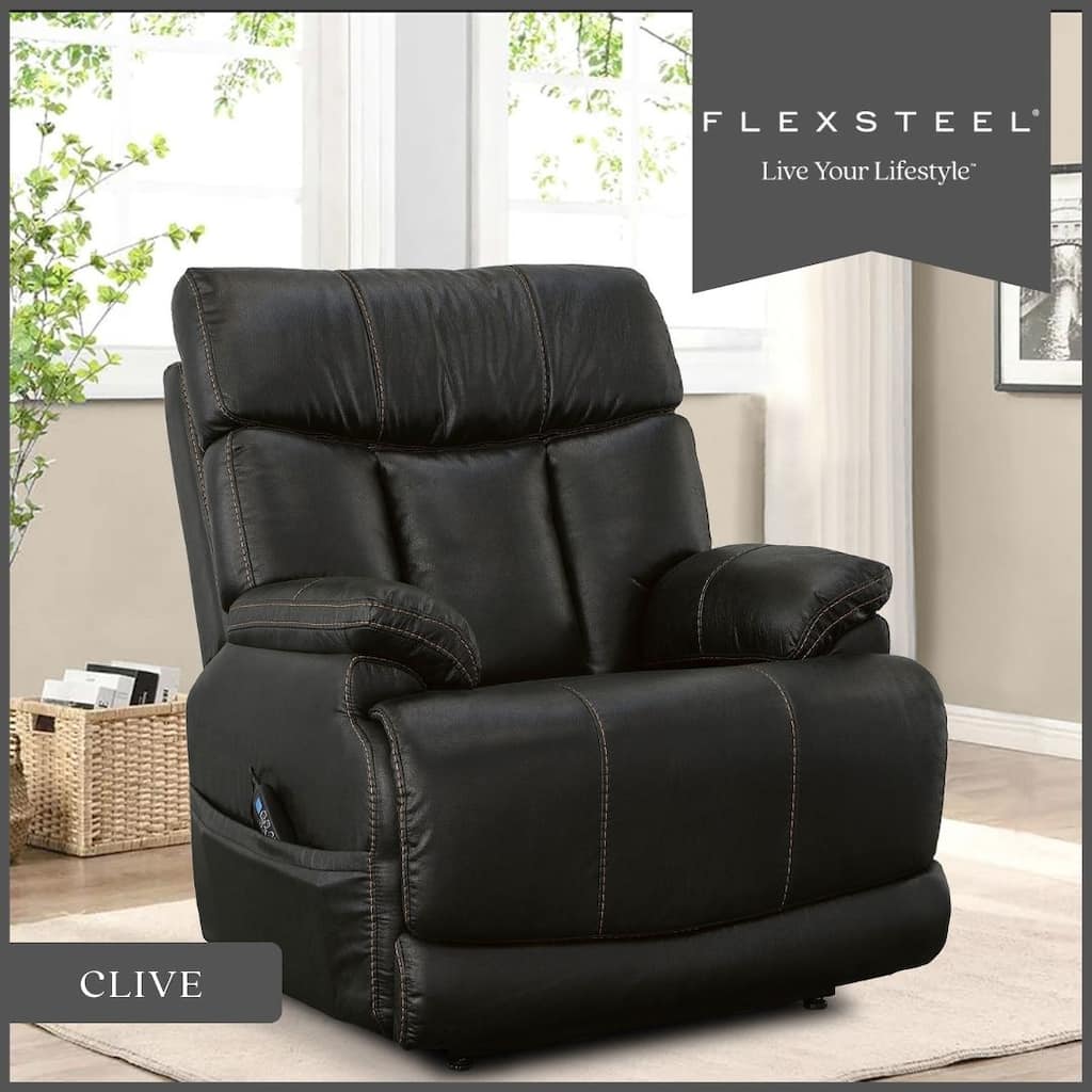 Clive Power Recliner with Power Headrest and Lumbar by Flexsteel