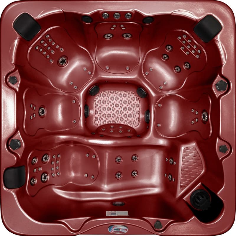 6-Person 100-Jet Premium Acrylic Lounger Spa Standard Hot Tub with Sound System and LED Waterfall