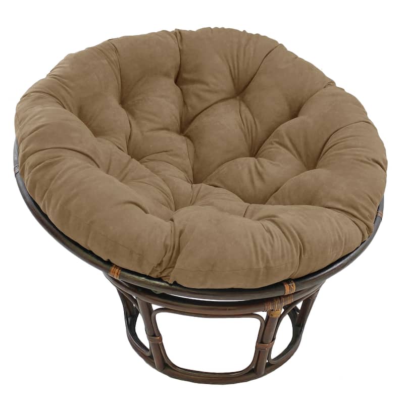 Microsuede Indoor Papasan Cushion (44-inch, 48-inch, or 52-inch) (Cushion Only) - 52 x 52 - Java
