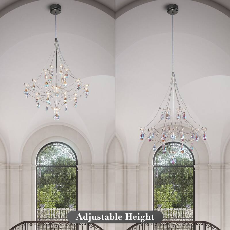 KAYLA Modern Crystal Chandelier - Luxury LED Pendant Ceiling Light