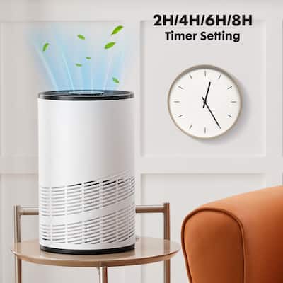 Portable HEPA Air Purifiers with Air Quality Monitor for Home Bedroom Large Room Covers Up to 1200ft² - 8.8" x 14.3"