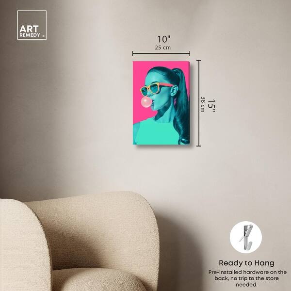 dimension image slide 1 of 6, Retro Chic I Modern Pop Art Canvas Print by Art Remedy