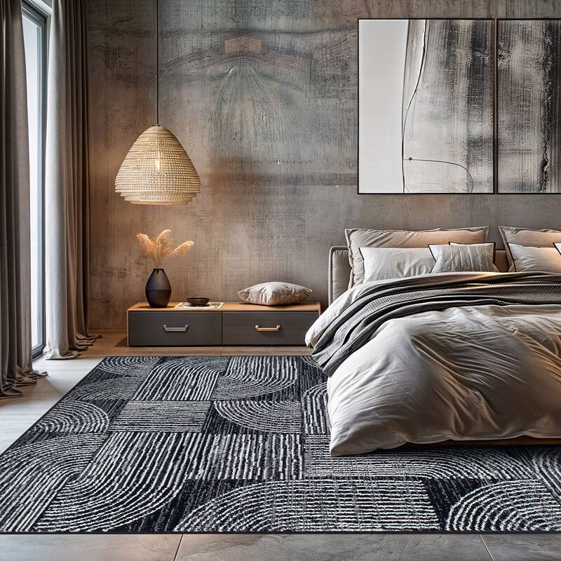 World Rug Gallery Geometric Arch Area Rug