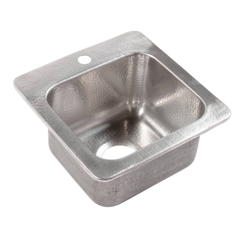 Angelico Crafted Stainless Steel 15" Single Bowl Drop-In Kitchen Sink