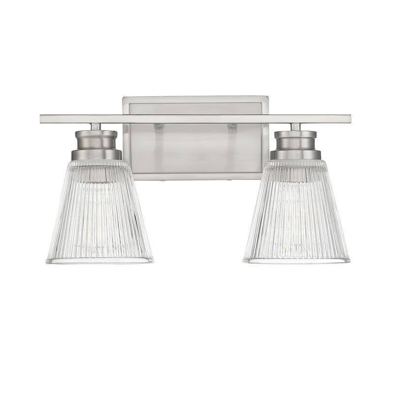 Meridian M80040 2 Light 16" Wide Bathroom Vanity Light with Ribbed
