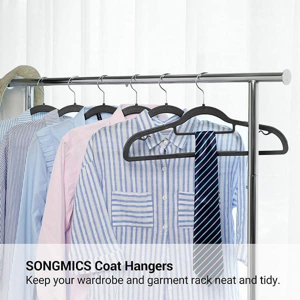 Pack of 50 Coat Hangers, Heavy Duty Plastic Hangers with Non-Slip