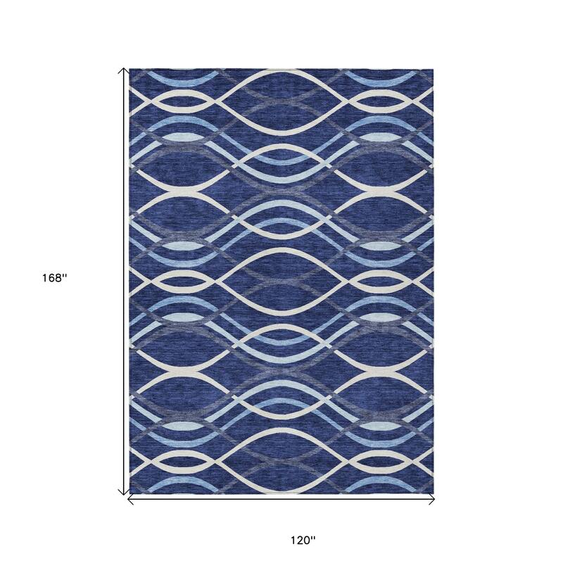 HomeRoots Abstract Transitional Rectangle Outdoor Rug