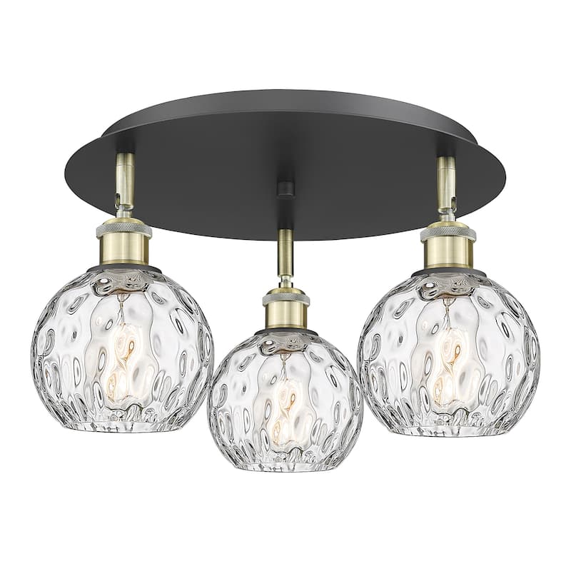 Innovations Lighting 516-3C-9-18 Athens Water Glass Flush Athens Water