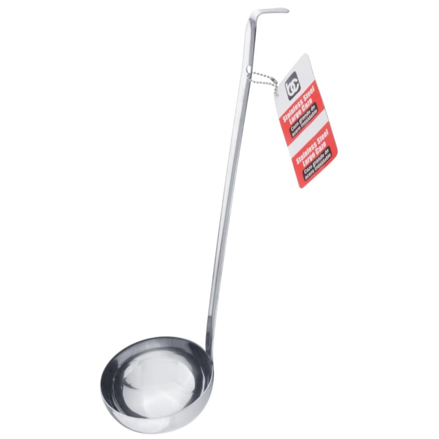 Bene Casa 16oz stainless-steel ladle, soup ladle, commercial quality, dishwasher safe ladle, drink ladle - 16oz Stainless Steel