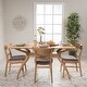 preview thumbnail 4 of 10, Idalia 5-piece Dining Set by Christopher Knight Home Natural Oak + Dark Gray