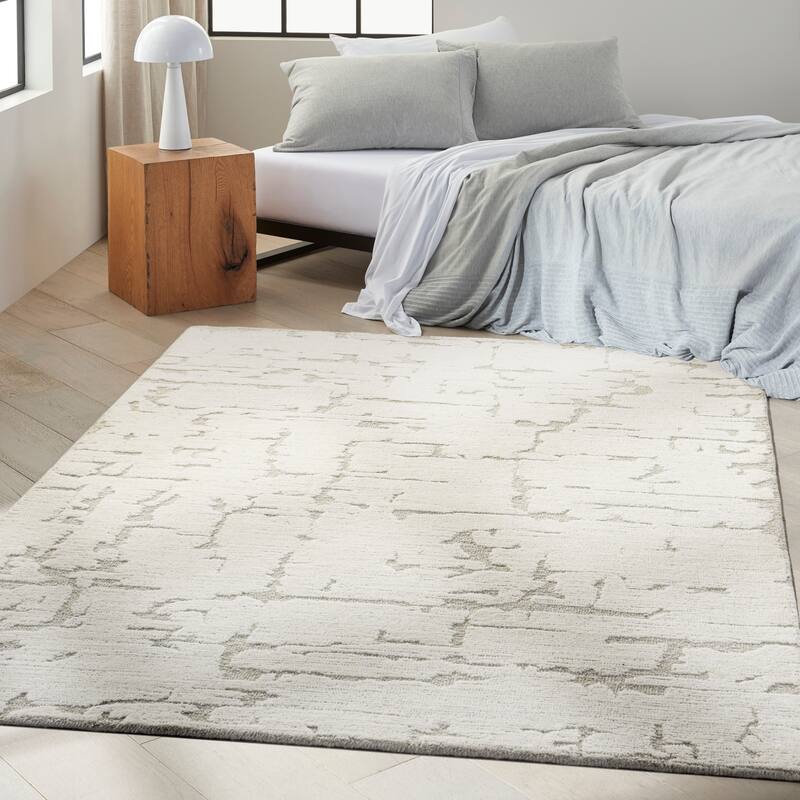Calvin Klein Sculptural Contemporary Abstract Area Rug - 5' 3" x 7' 3" - Ivory - Rectangle