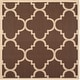 preview thumbnail 51 of 100, SAFAVIEH Courtyard Maryanne Indoor/ Outdoor Waterproof Patio Backyard Rug 4' x 4' Square - Dark Brown