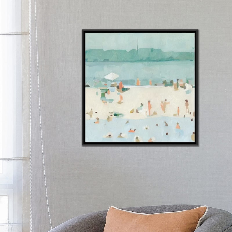 iCanvas "Sea Glass Sandbar I" by Emma Scarvey Framed Canvas Print