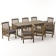 preview thumbnail 3 of 26, Sorrento Acacia Wood 9-piece Expandable Table Outdoor Dining Set by Christopher Knight Home