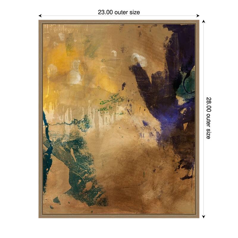 Amber Haze No. 1 by Sisa Jasper Framed Canvas Wall Art Print - 23 x 28 in