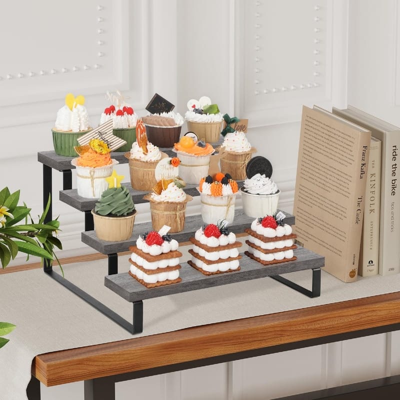 Wooden Display Riser Stand - 13.8 x 12 x 8.2 inches