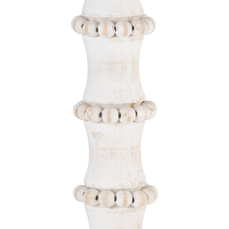 Sagebrook Home Artisanal Wood Pillar Candle Holders