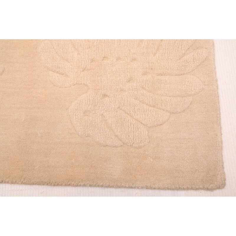 ECARPETGALLERY Hand Loomed Kashkuli Gabbeh Ivory Wool Rug - 9'10 x 13'1