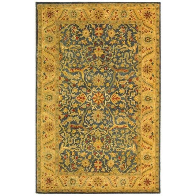 SAFAVIEH Handmade Antiquity Izora Traditional Oriental Wool Rug - 4' x 6' - Blue