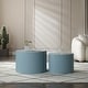preview thumbnail 6 of 11, Modern Farmhouse Round Accent Nesting Side Coffee Table Set (Set of 2)