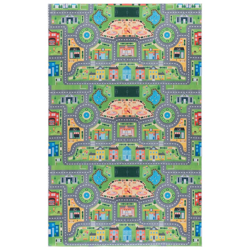 SAFAVIEH Tacoma Kids Lillemor Kids & Tween Rug - 6' x 9' - Grey/Green
