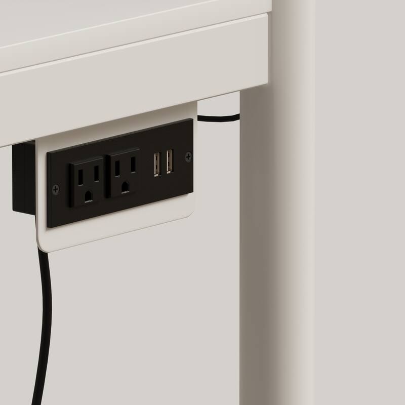 Full Size Bunk Bed with Twin Size, LED light and Charging Socket