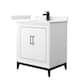 Option White / Giotto Quartz Top / Matte Black Hardware