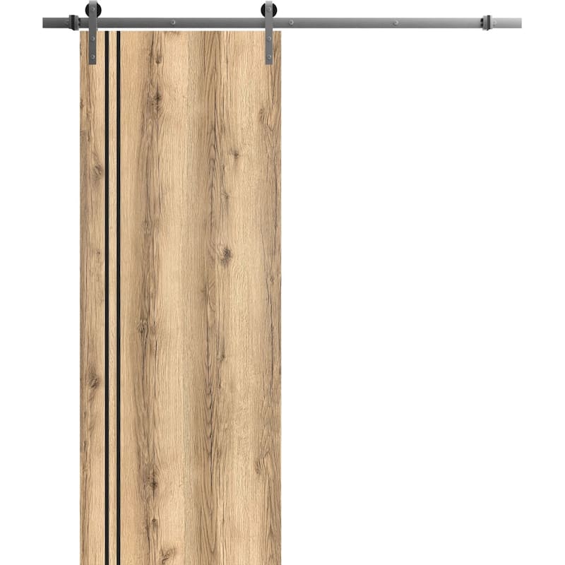 Sturdy Barn Door 18 x 80 Planum 0016 Oak with 6.6FT - 30" x 80"