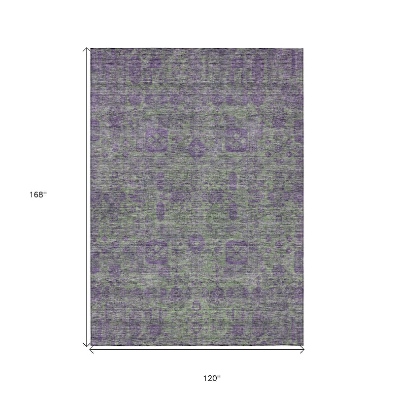 HomeRoots Oriental Transitional Rectangle Outdoor Rug