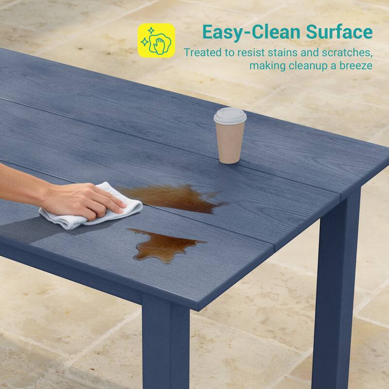 HIPS Outdoor Dining Set All-weather Patio Table and Chairs(Set of 7)