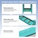 preview thumbnail 13 of 94, 6-Piece HDPE Outdoor Dining Table Sets with Umbrella Hole - 1-Table 4-Chairs-1-Bench