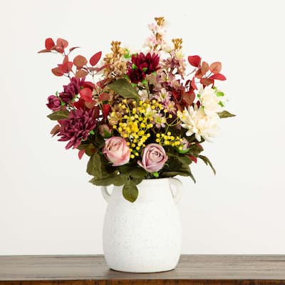 Artificial Mixed Floral Arrangement in Vase - 25" - Multi