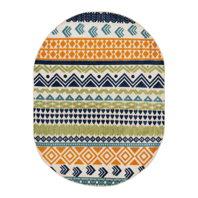Ronda Contemporary Bohemian Indoor/Outdoor Area Rug
