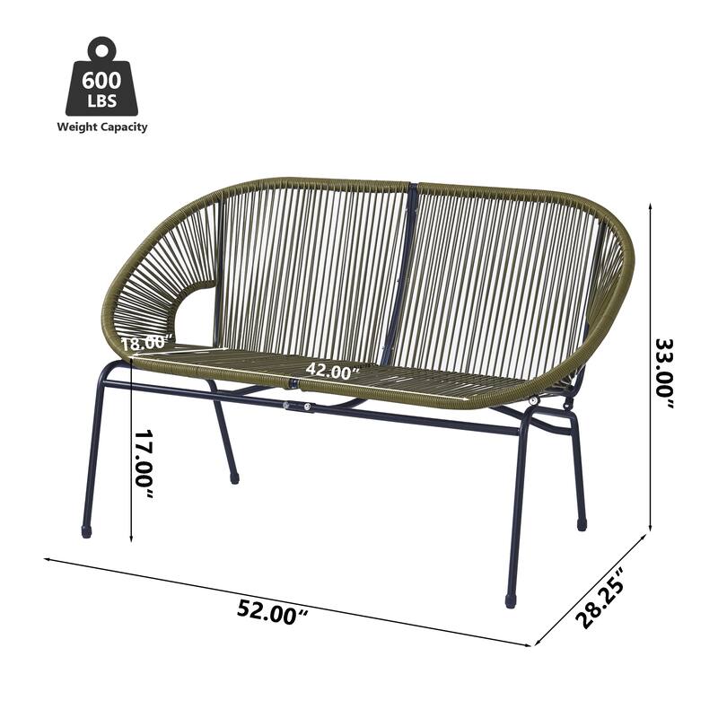 Naomi Outdoor Hammock Loveseat Bench by Christopher Knight Home